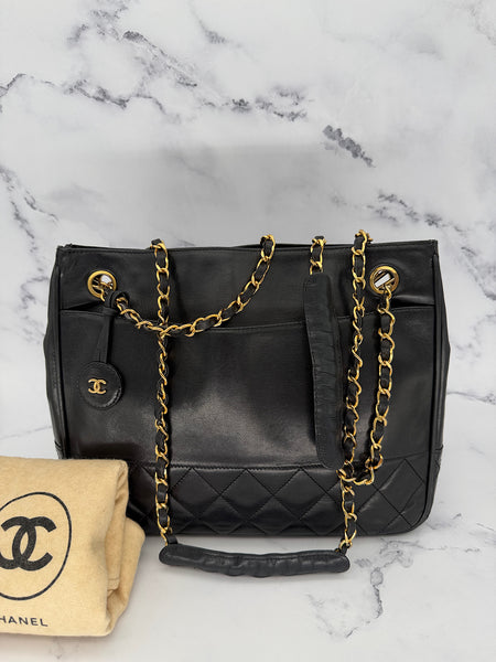 Chanel Iconic Double Chain CC Tote Bag