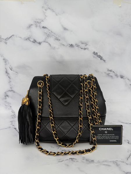 Rare Chanel Coco Mark Double Chain Bag