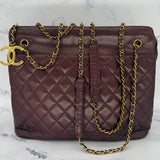 Chanel CC Matelasse Tote in Rare Burgundy