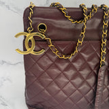Chanel CC Matelasse Tote in Rare Burgundy