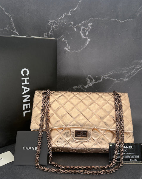 Chanel 2.55 Handbag in Rosegold Aged Calfskin