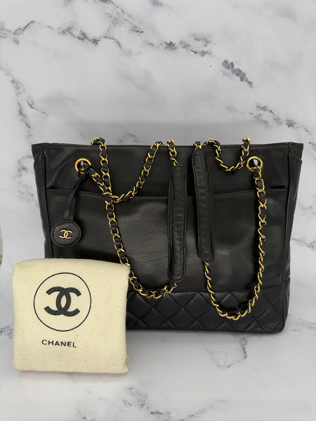 Iconic Chanel Chain Lambskin Tote