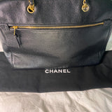 Chanel Coco mark Caviar Chain tote