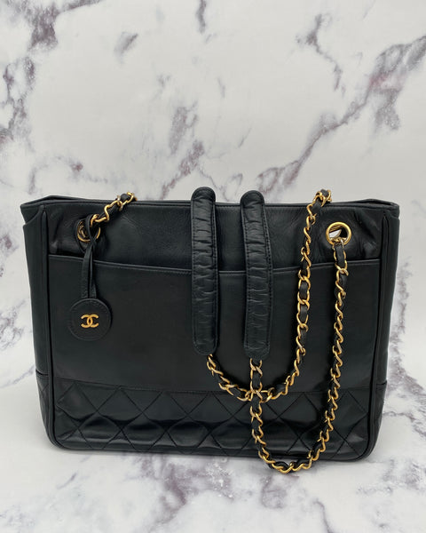 Iconic Chanel Lambskin Chain Tote