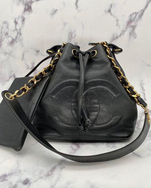 Chanel Caviar Decacoco Drawstring Bag