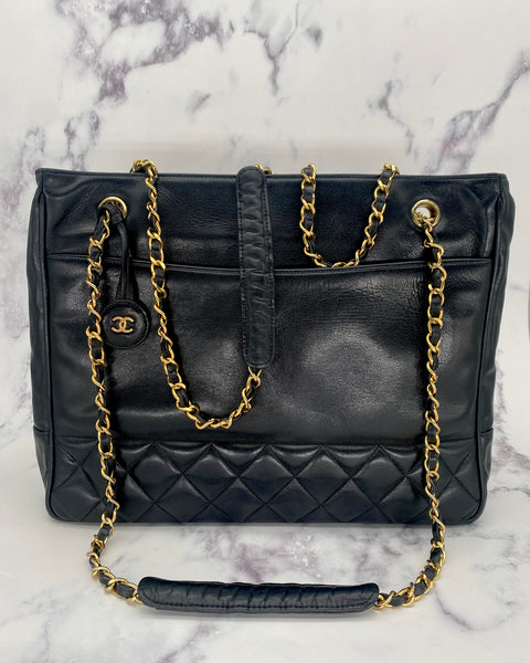 Chanel Lambskin Tote with CC