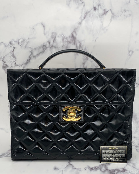 Rare Chanel Patent Briefcase