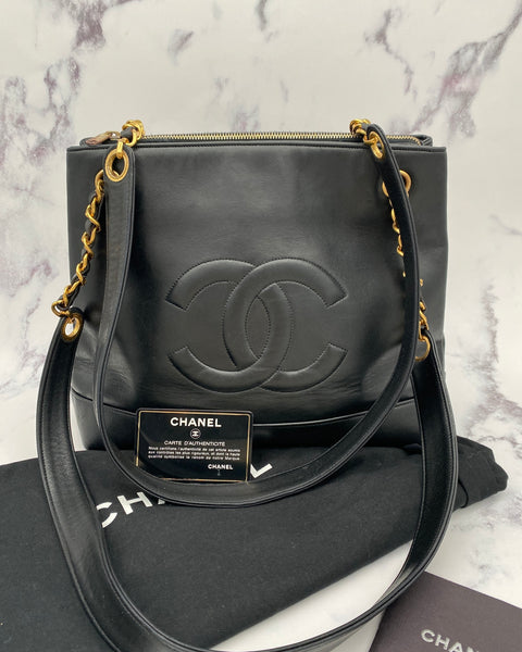 Chanel Decacoco Lambskin Chain Tote