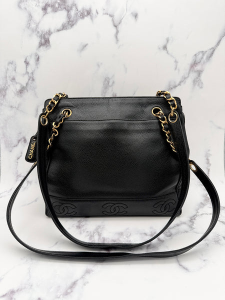 Chanel Triple Coco Caviar Tote