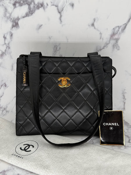 Chanel Matelasse Turnlock Tote