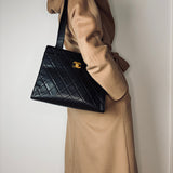 Chanel Matelasse Turnlock Tote