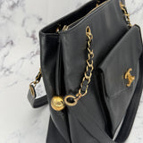Chanel Turnlock Caviar Tote
