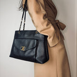 Chanel Turnlock Caviar Tote