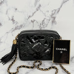 Small Chanel camera bag in patent leather