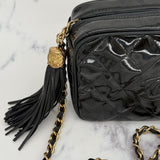 Small Chanel camera bag in patent leather