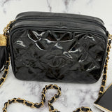 Small Chanel camera bag in patent leather