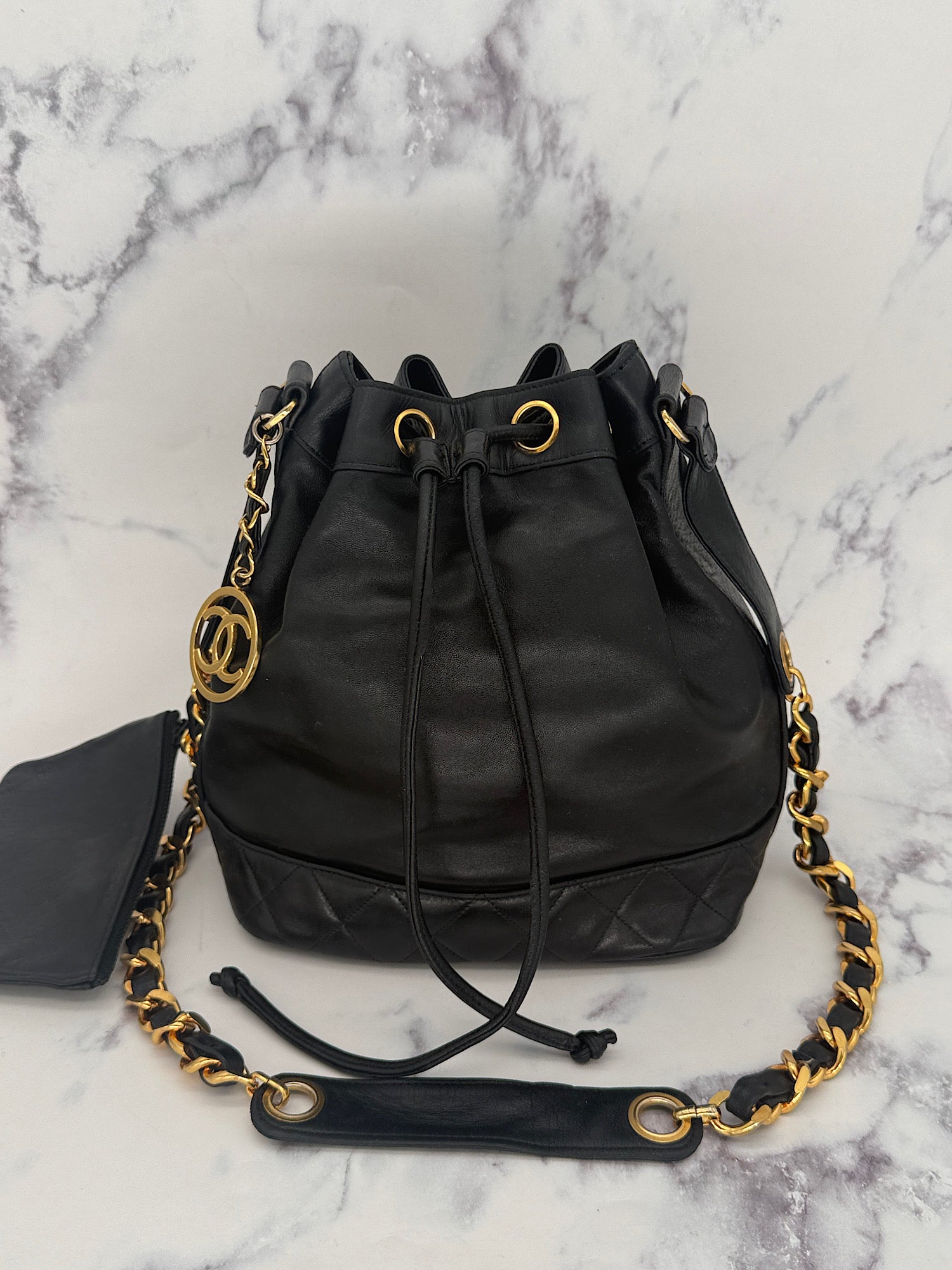 Iconic Chanel Drawstring bag with CC Charm