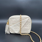 Chanel Tassel Camera Bag in off-white