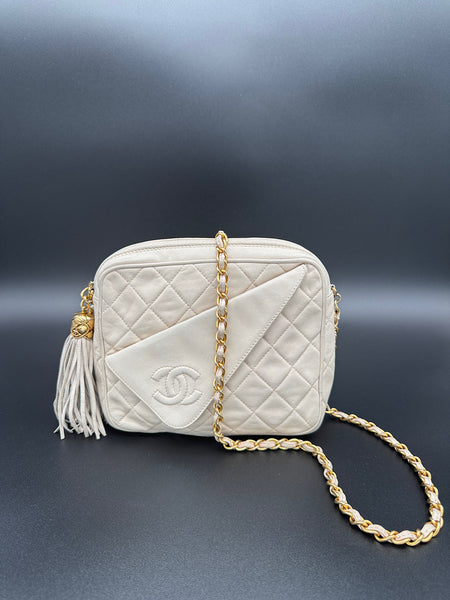 Chanel Tassel Camera Bag in off-white