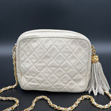 Chanel Tassel Camera Bag in off-white