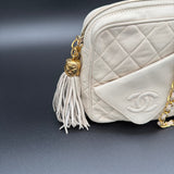 Chanel Tassel Camera Bag in off-white