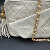 Chanel Tassel Camera Bag in off-white