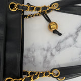 Chanel Black Turnlock Tote in Lambskin