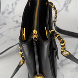 Chanel Black Turnlock Tote in Lambskin