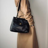 Chanel Black Turnlock Tote in Lambskin