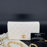 Rare Chanel White Full Flap 24k Hardware