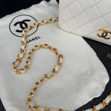Rare Chanel White Full Flap 24k Hardware