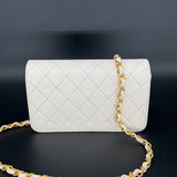 Rare Chanel White Full Flap 24k Hardware