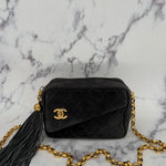 Rare Chanel Suede Turnlock Camera Bag
