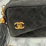 Rare Chanel Suede Turnlock Camera Bag