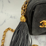 Rare Chanel Suede Turnlock Camera Bag