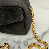 Rare Chanel Suede Turnlock Camera Bag