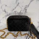 Rare Chanel Suede Turnlock Camera Bag