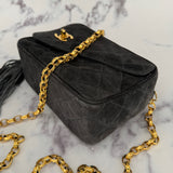 Rare Chanel Suede Turnlock Camera Bag