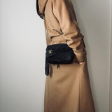 Rare Chanel Suede Turnlock Camera Bag