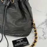 Chanel Drawstring Bag with CC CHarm