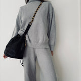 Chanel Drawstring Bag with CC CHarm