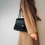 Chanel Chevron Turnlock Flap