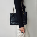 Iconic Chanel Lambskin Tote with CC logo