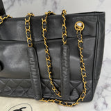Iconic Chanel Lambskin Tote with CC logo