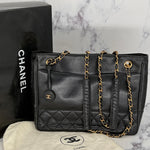 Iconic Chanel Lambskin Tote with CC logo