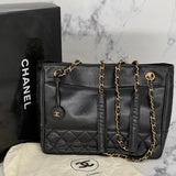 Iconic Chanel Lambskin Tote with CC logo