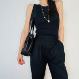 Chanel Black Turnlock Tote