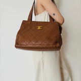 Chanel Brown Matelasse Tote