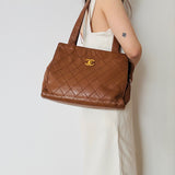 Chanel Brown Matelasse Tote