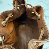 Rare Chanel Brown Drawstring Bag